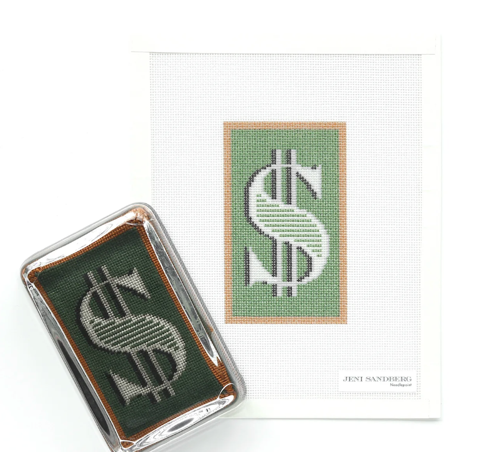 Dollar Sign Paper Weight Canvas