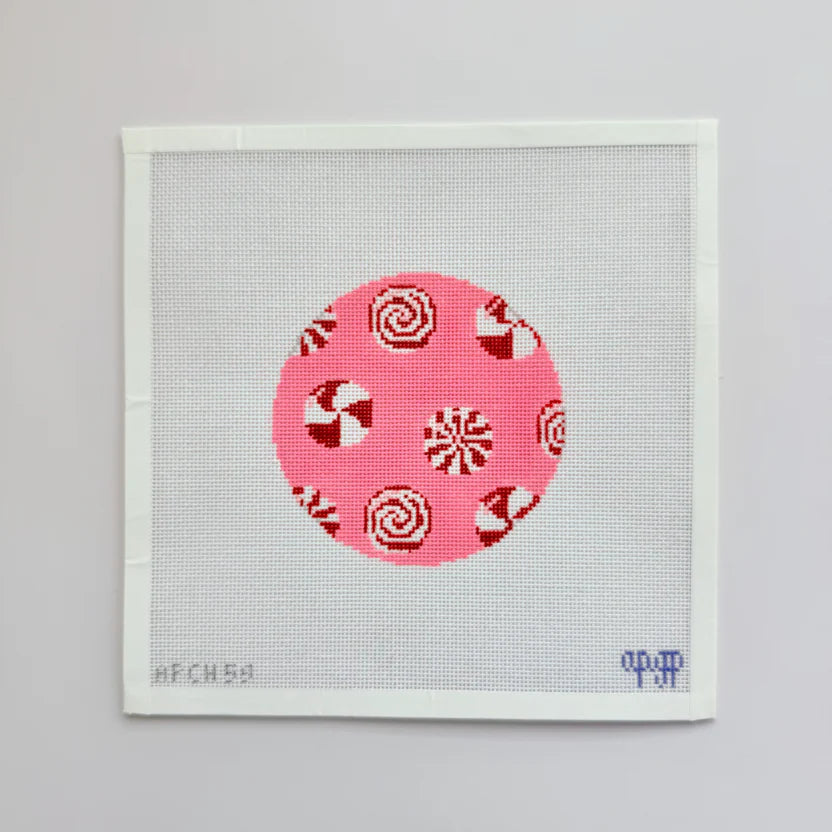 TRUNK - Peppermints on Pink Round